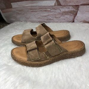 Born leather slip-on sandals size 8